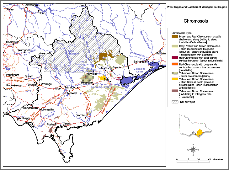 Map: Chromosol Distribution
