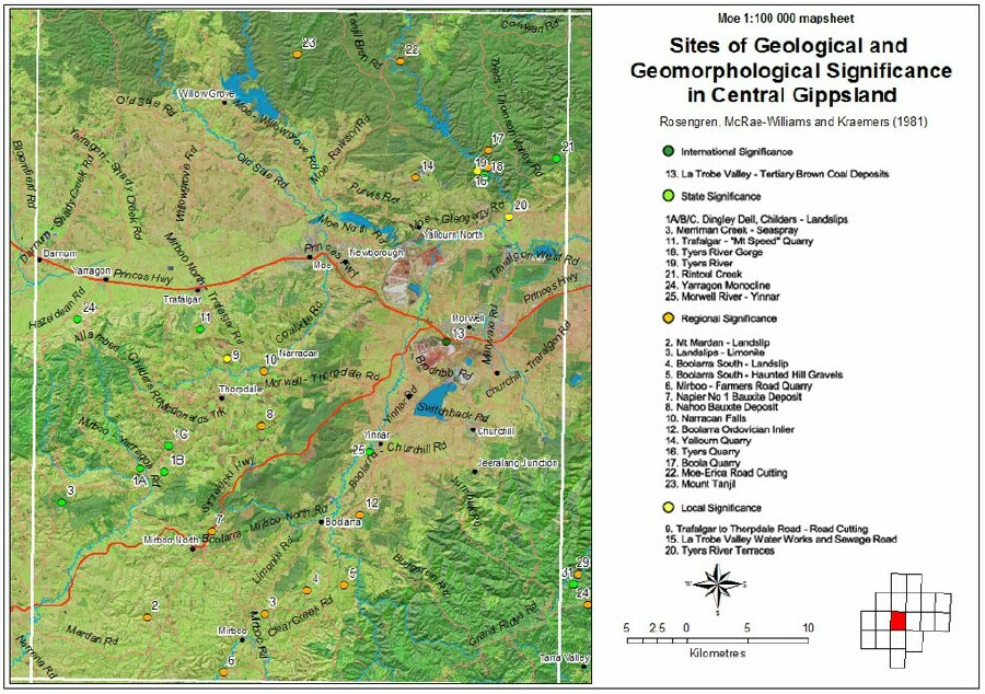 Sites of Geological and Geomorphological Significance - Moe