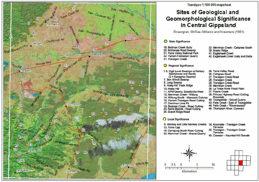 Sites of Geological and Geomorphological Significance - Traralgon