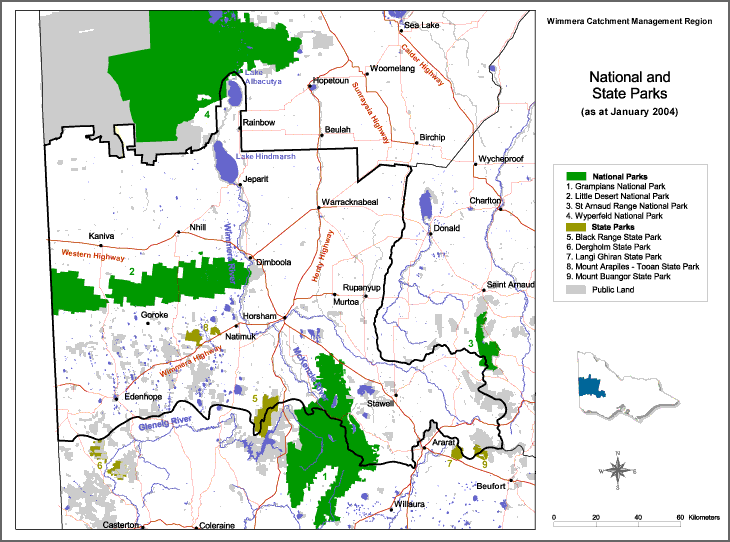 Map:  Wimmera National Parks